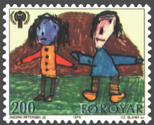 Faroe_stamp_041_childrens_year_(children_of_different_skin_colour)