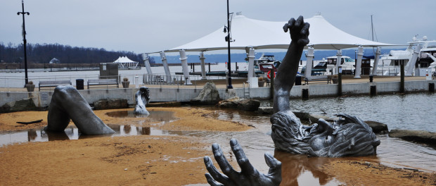 The Awakening sculpture, National Harbor, Maryland.