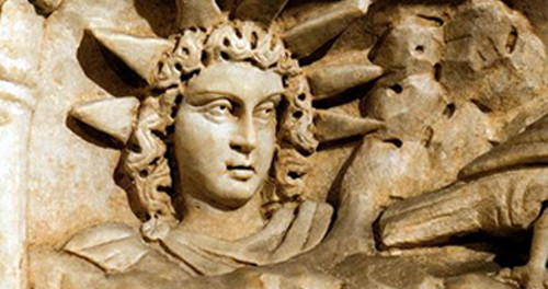 Mitra Persian Sun Goddess of Iran Ancient Wall Carving