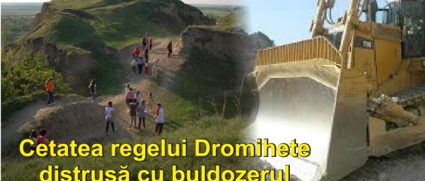 cetate distrusa cu buldozerul