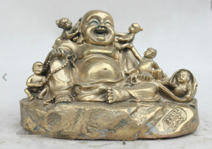 Chinese-Feng-Shui-pure-brass-Child-And-Maitreya-font-b-Laugh-b-font-font-b-Buddha