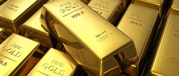 Rows of gold bars