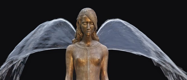 Engel, Brunnen, Springbrunnen, Skulptur, Plastik aus Bronze von Malgorzata Chodakowska