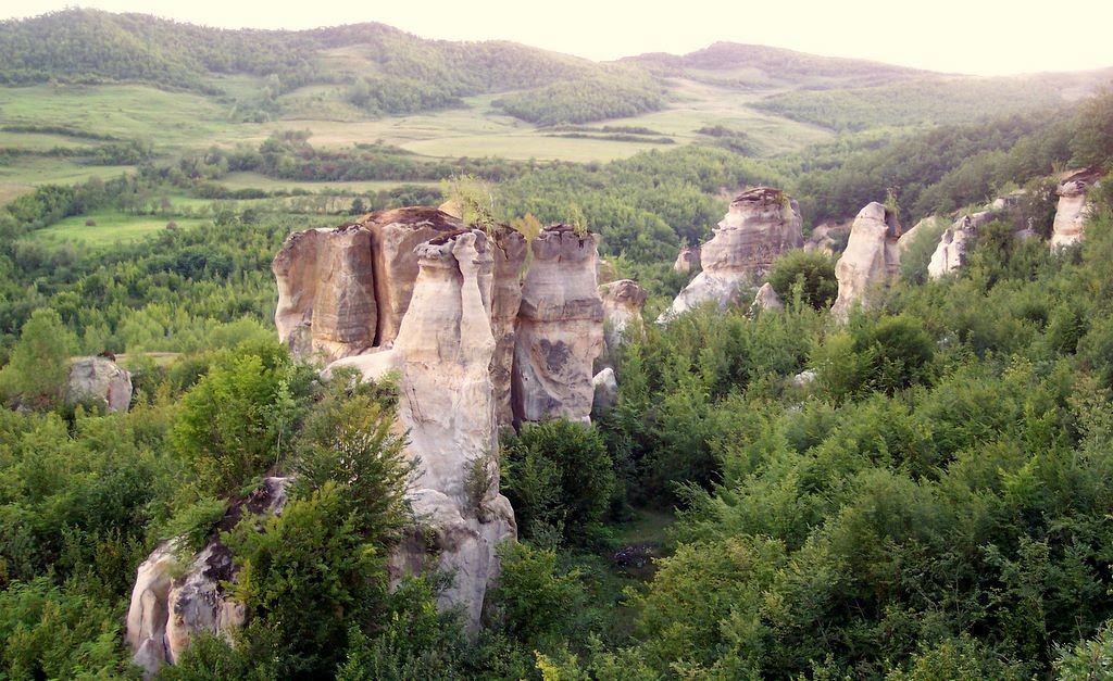 Zmeii contasteaza placut cu dealurle molcome ale Salajului