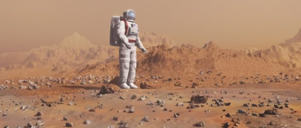 cosmonaut pe marte