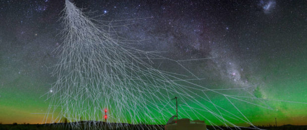 Pierre Auger Observatory - Surface Detector with Cosmic Shower