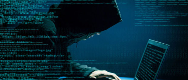 Hacker attacking internet