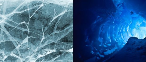Texture of ice. Winter background.