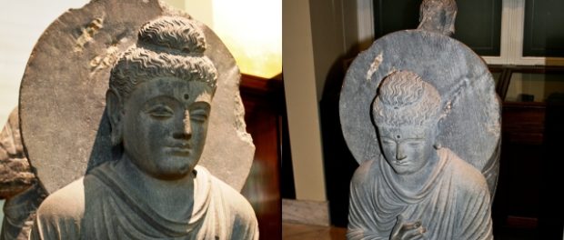 Seated Buddha from Gandhara. Object 41 of 100. OA 1895.10-26.1