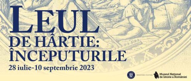 Afiș_microexpoziția_Leul de hârtie-începuturile_ MNIR_28.07.2023
